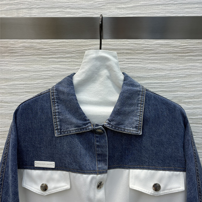 Pra*a lapel denim jacket replica d&g clothing