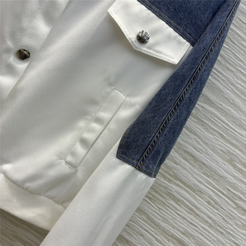 Pra*a lapel denim jacket replica d&g clothing