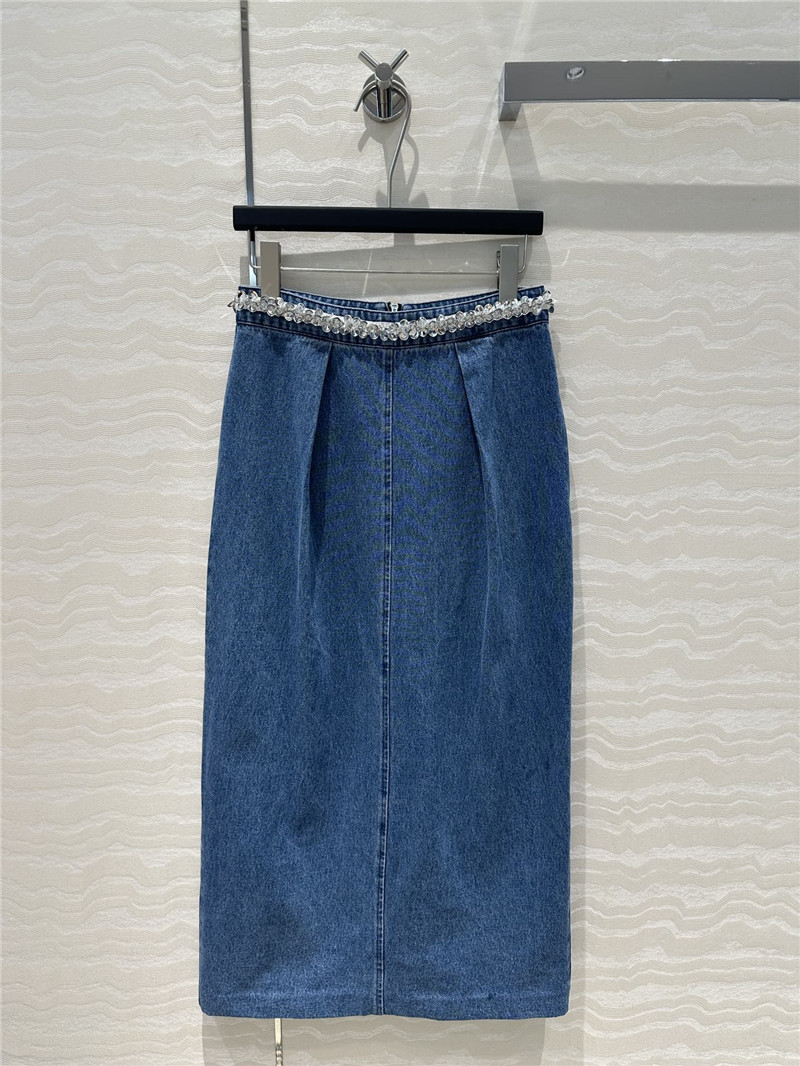 M1um1u beaded denim skirt replica d&g clothing