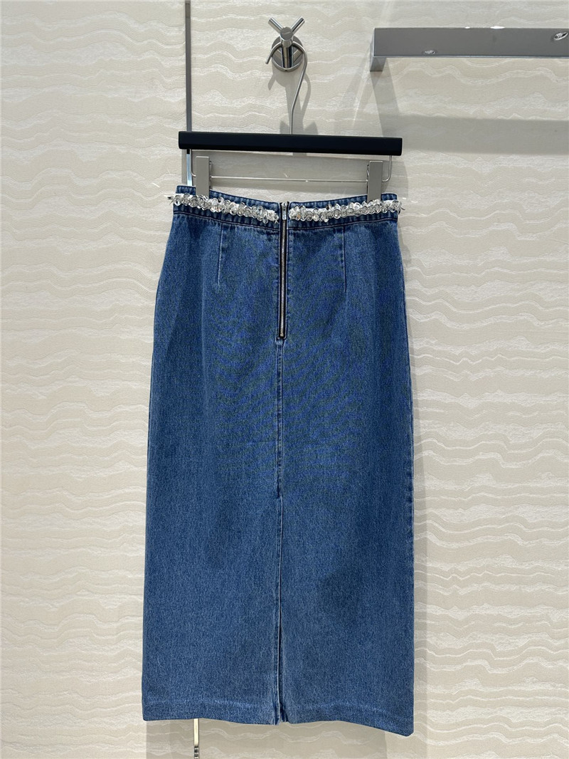 M1um1u beaded denim skirt replica d&g clothing