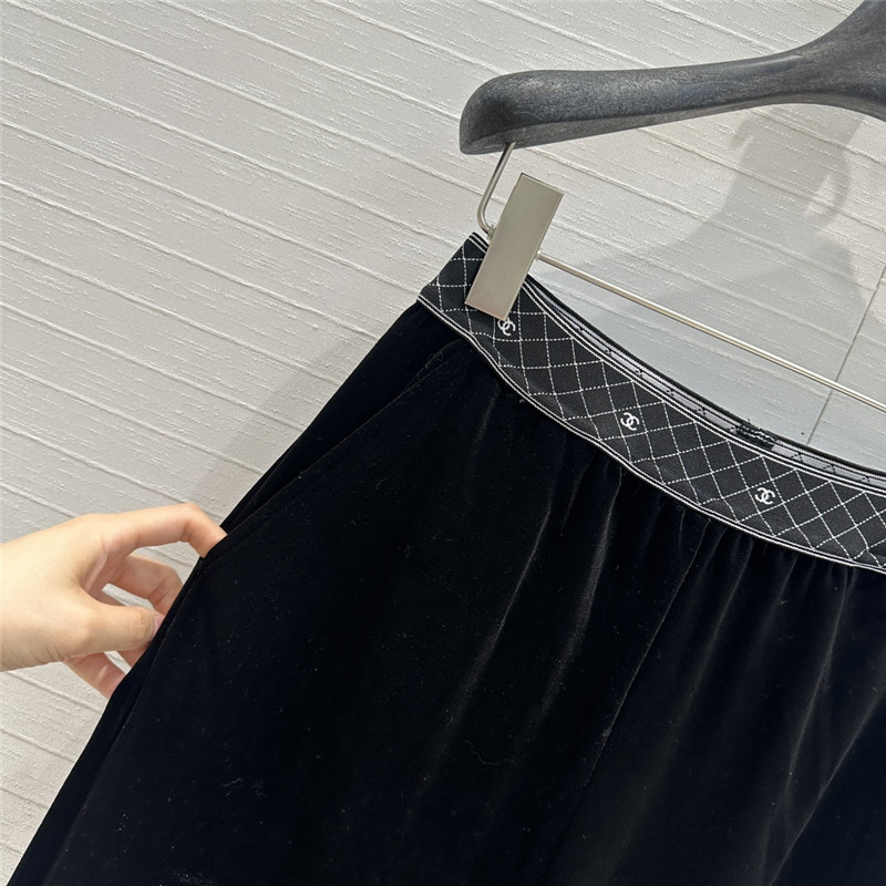 Ch**el velvet straight pants replica d&g clothing