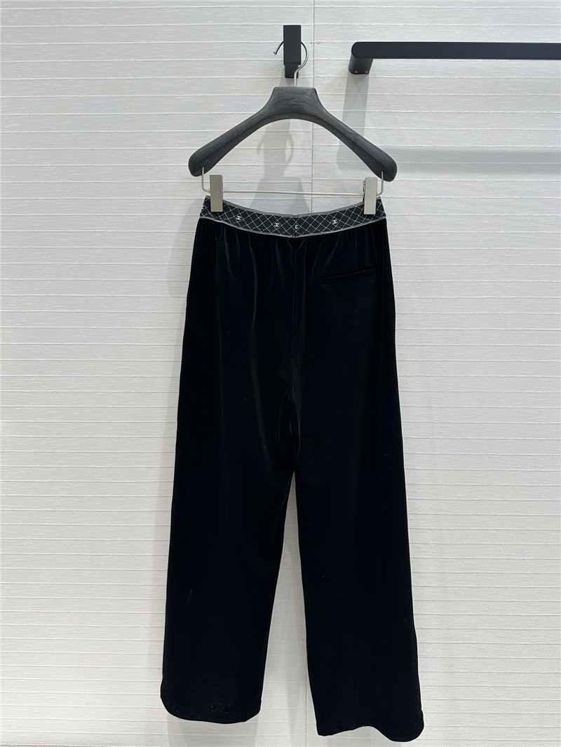 Ch**el velvet straight pants replica d&g clothing