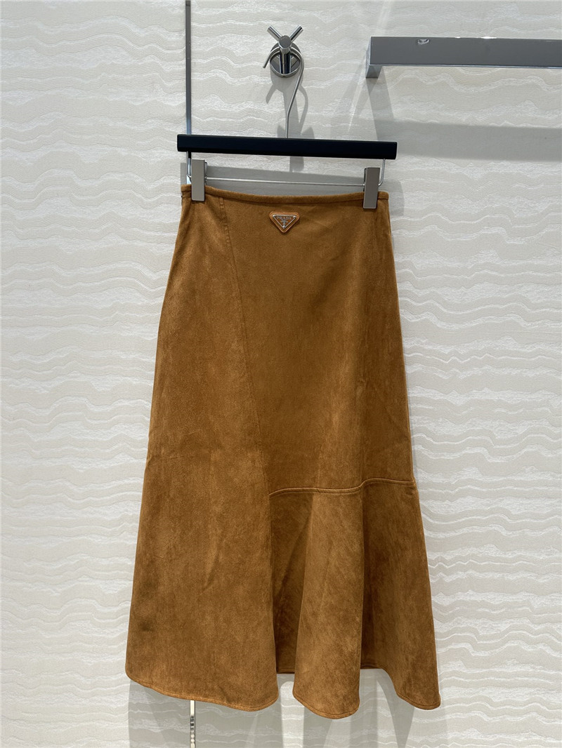 Pra*a suede long skirt replica d&g clothing