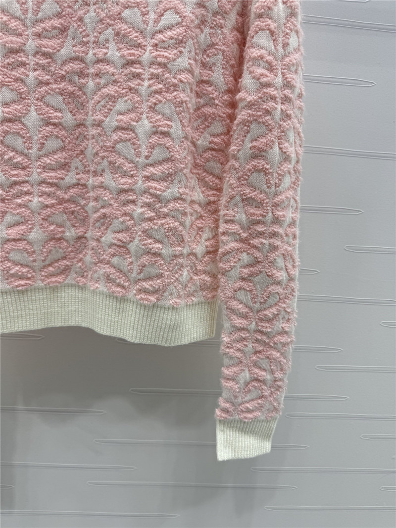 L0ew* anagram knit sweater in pink/white