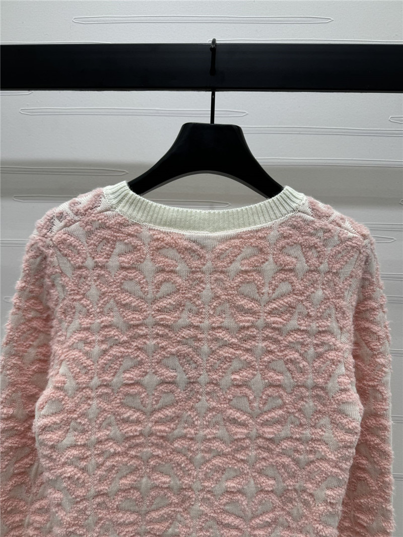 L0ew* anagram knit sweater in pink/white