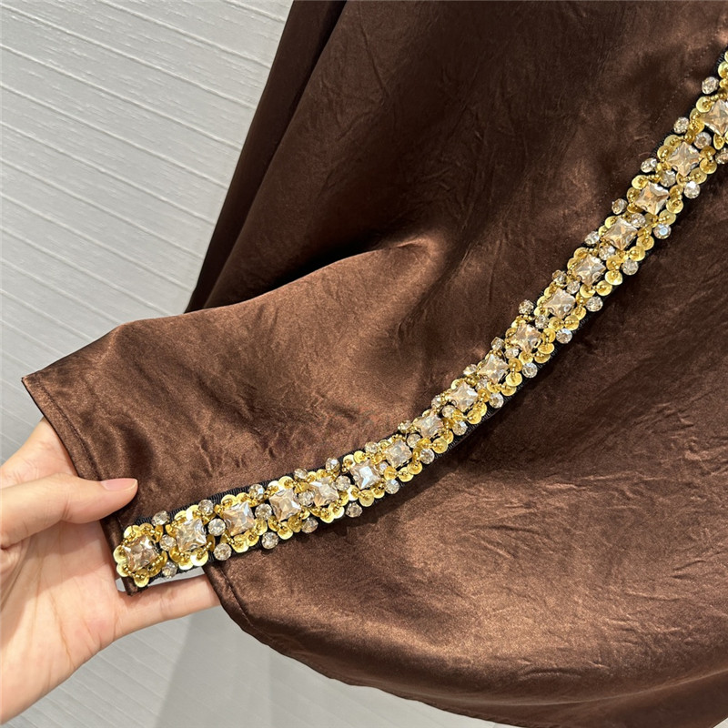 pra*a beaded D1am0nd collar shirt replica designer clothes