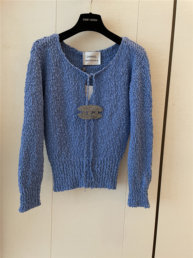 Ch**el tie rope knitted pullover in blue