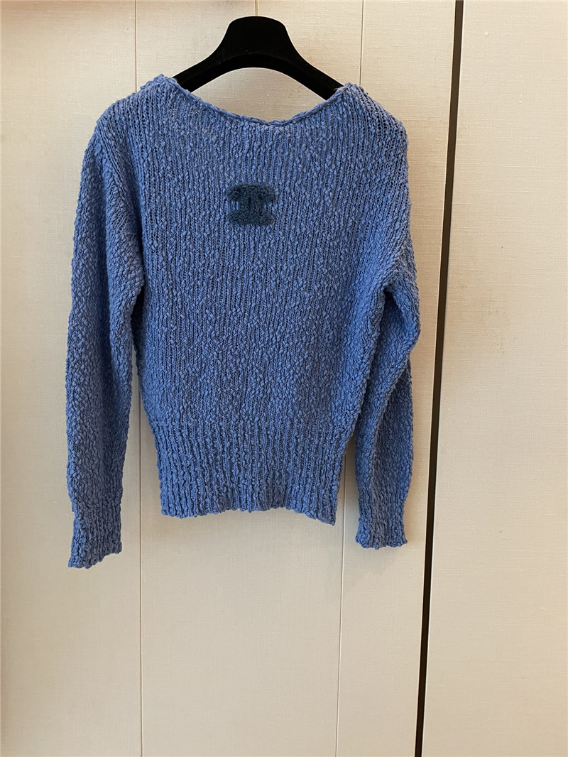 Ch**el tie rope knitted pullover in blue