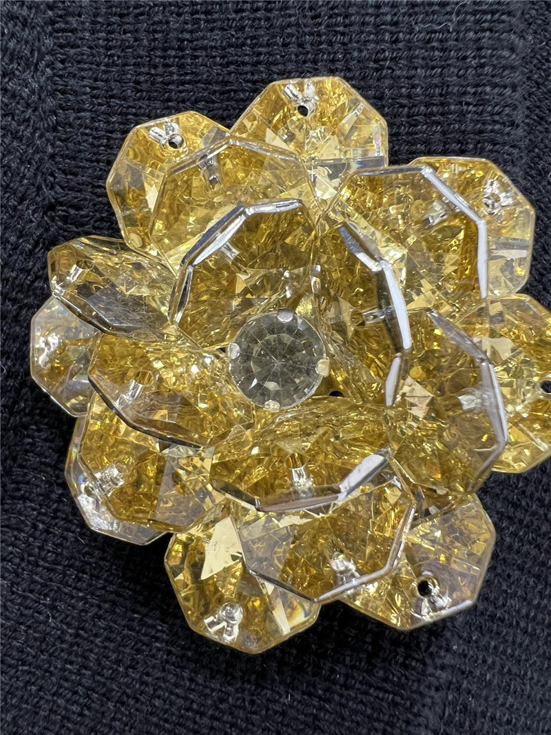 Ch**el crystal buttons v-neck cardigan in black