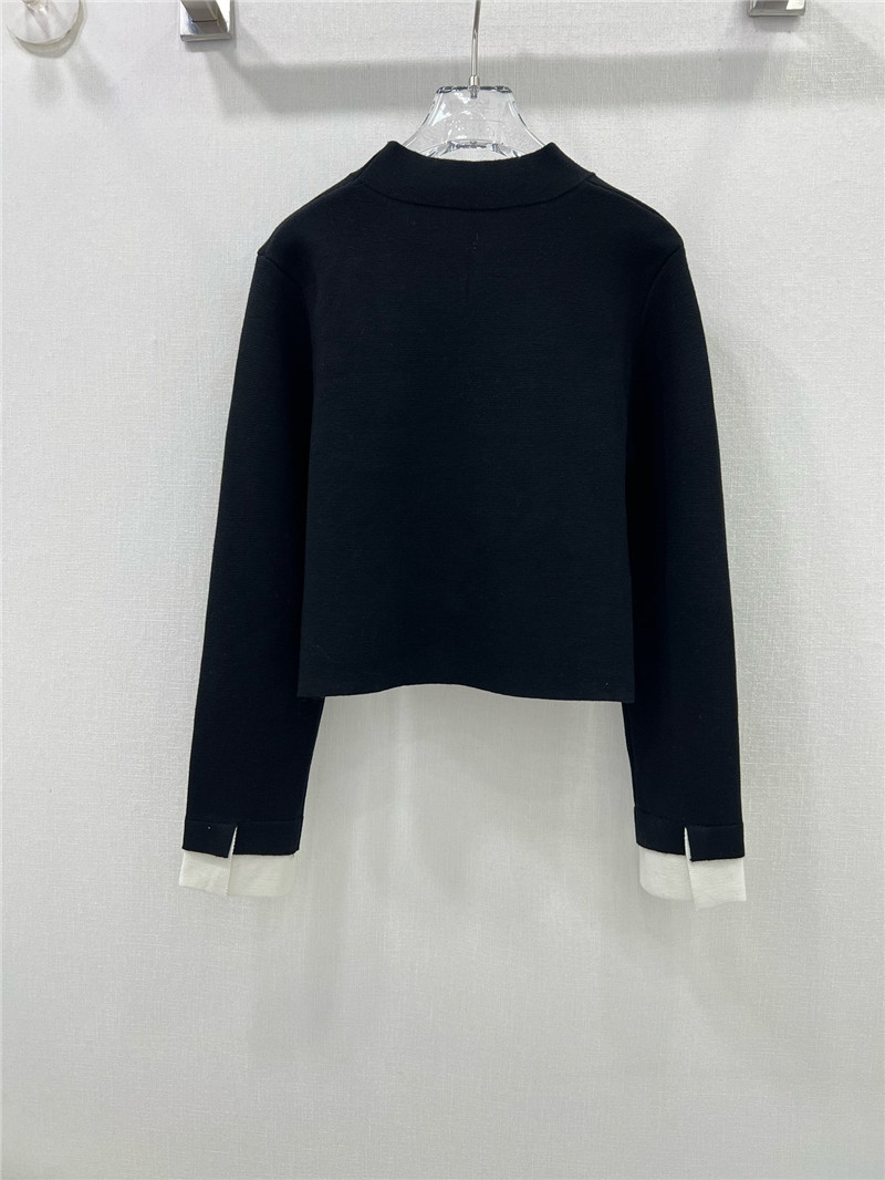 Ch**el crystal buttons v-neck cardigan in black