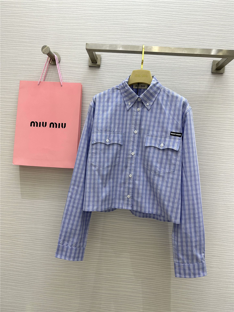 M1um1u british style pattern shirt replica clothing sites