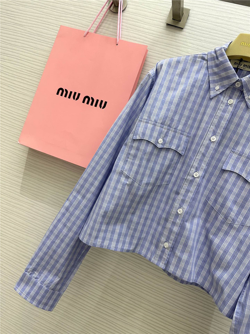 M1um1u british style pattern shirt replica clothing sites