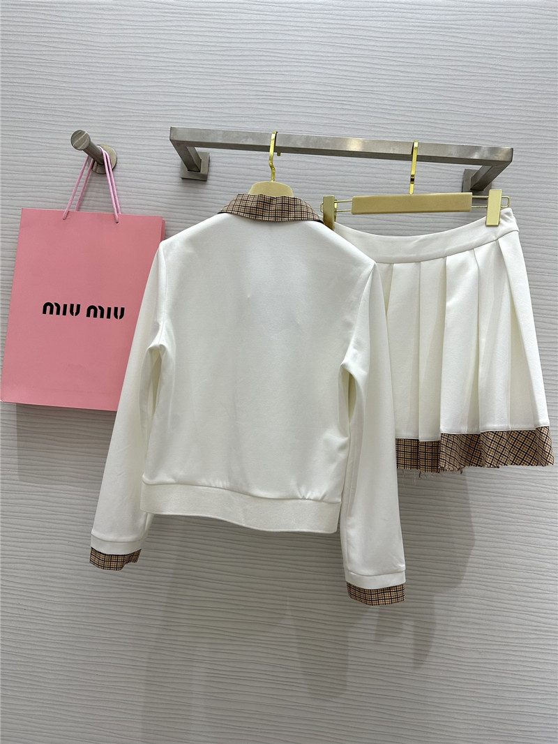 M1um1u long sleeve polo collar dress replicas clothes