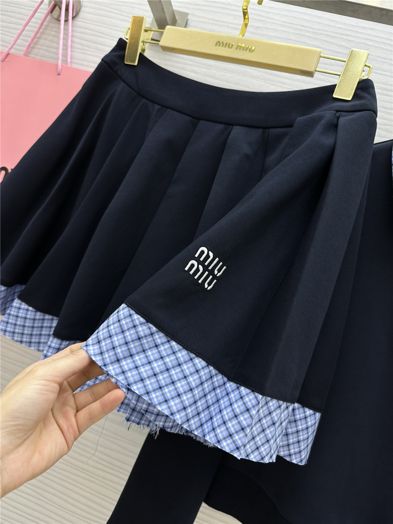 M1um1u long sleeve polo collar dress replicas clothes