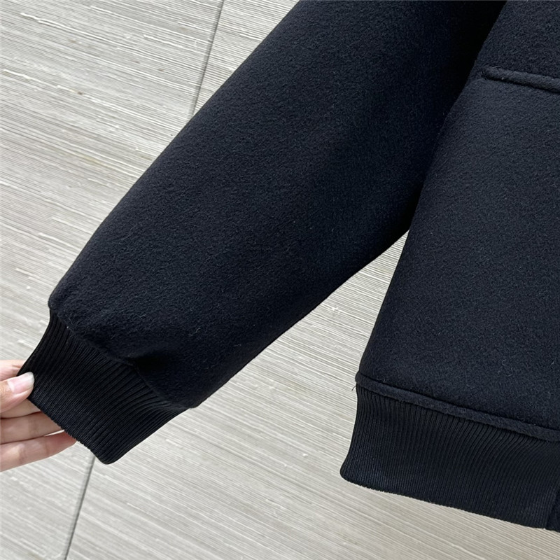 H**me5 black wool bomber jacket