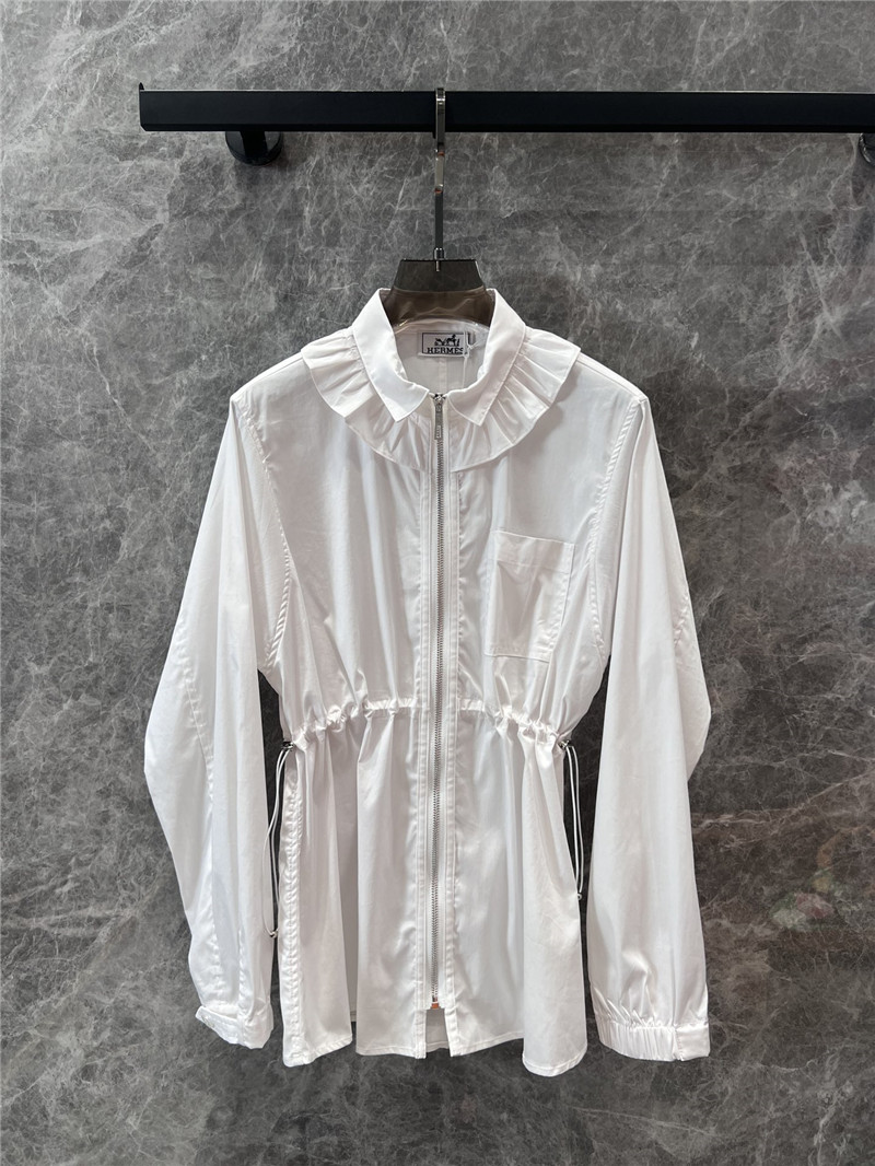 H**me5 slim waist zipper shirt jacket replica clothes