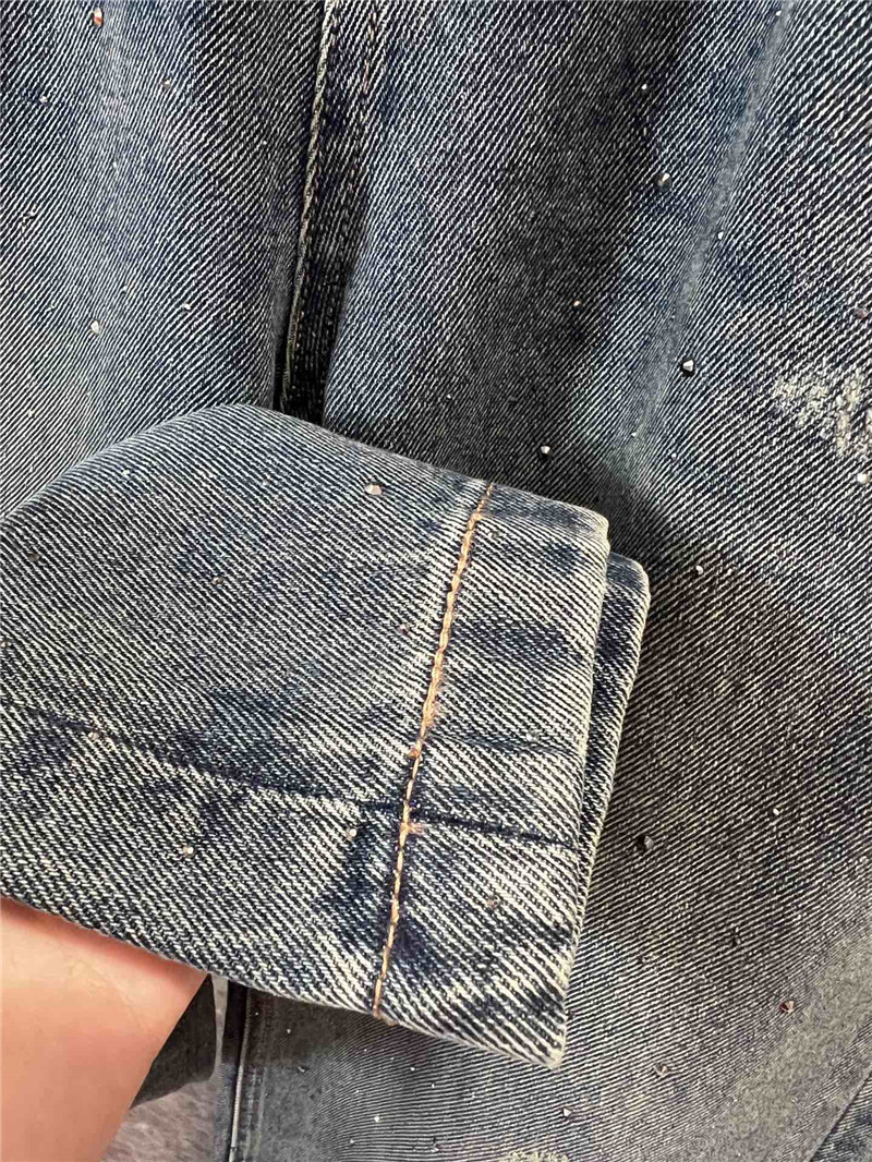 l0vis Vvtt0n lv rhinestone denim trousers replicas clothes