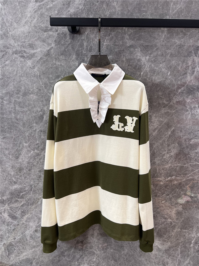 l0vis Vvtt0n lv retro print long-sleeved polo shirt replica clothes