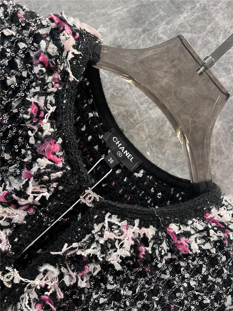 Ch**el tweed knitted cardigan small coat replica clothes