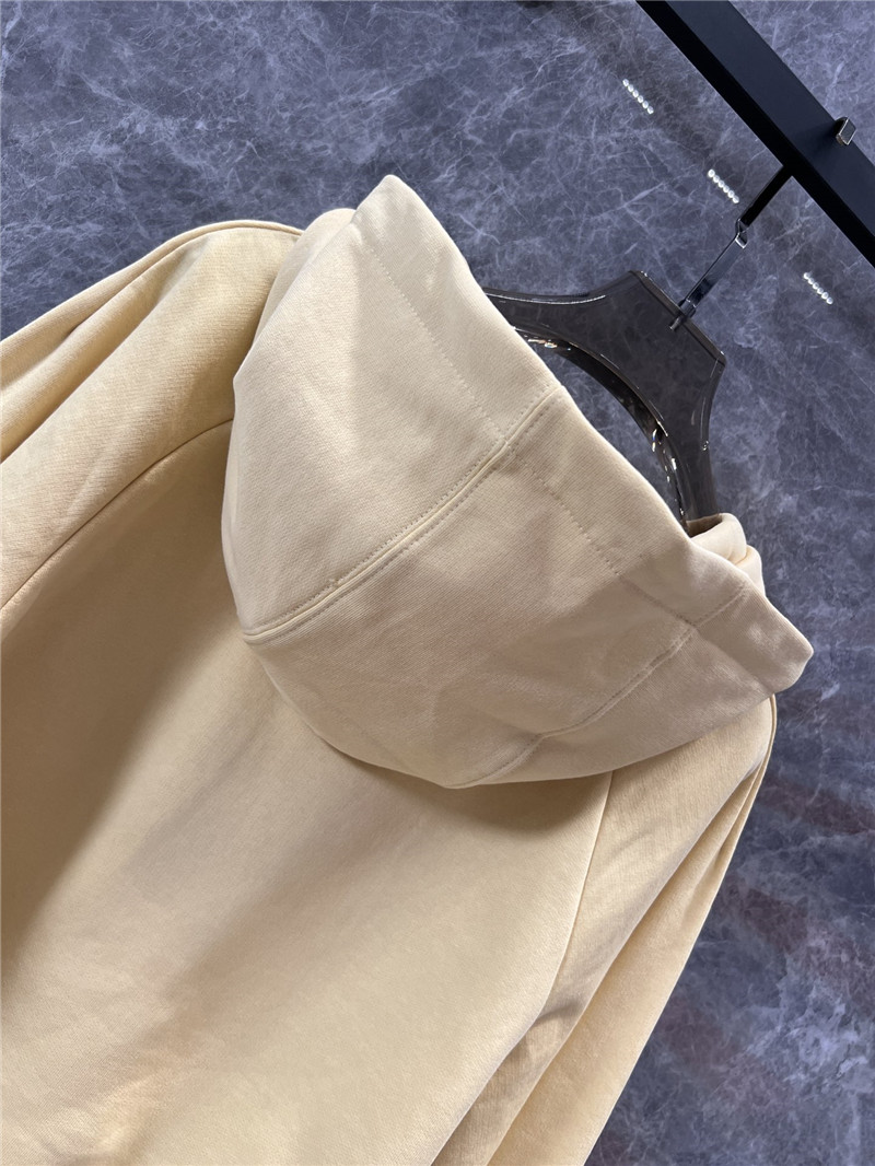 L0ew* cropped cotton hoodie yellow