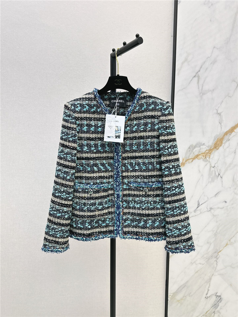 Ch**el woven concealed placket coat replica clothing sites