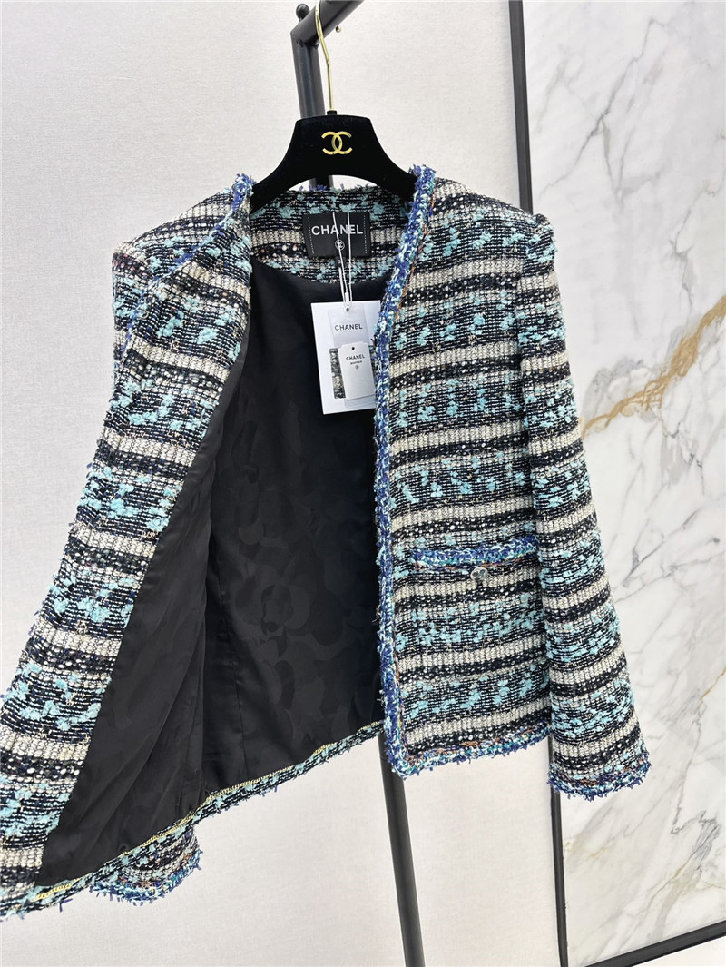 Ch**el woven concealed placket coat replica clothing sites