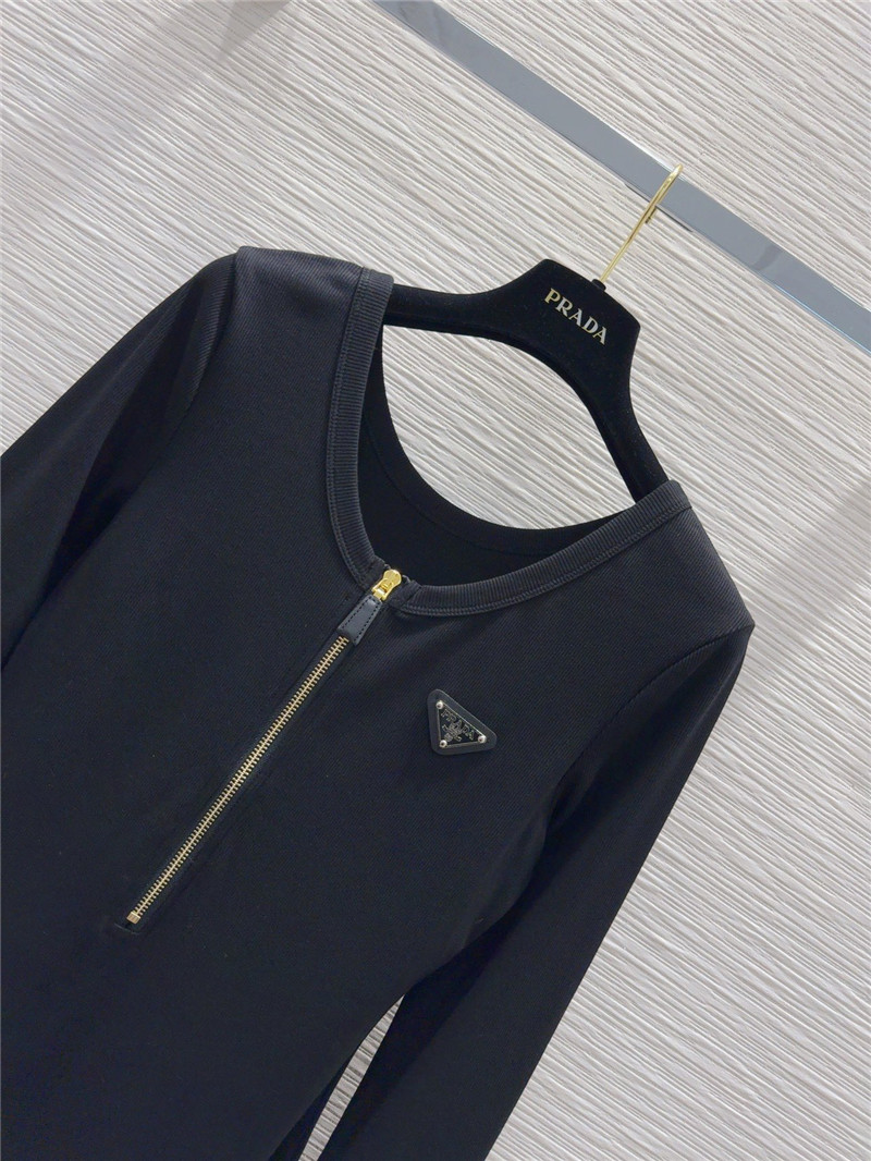 Pra*a zipper long skirt replicas clothes