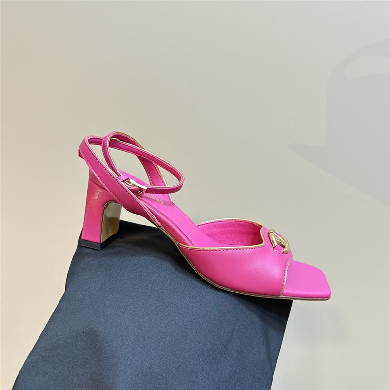 Va1e*ntin0 vlogo locker sandals in fuchsia mirrored calfskin