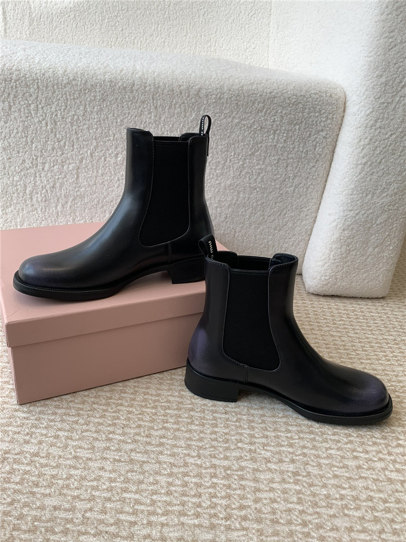 Miu Miu Flat Chelsea Boots