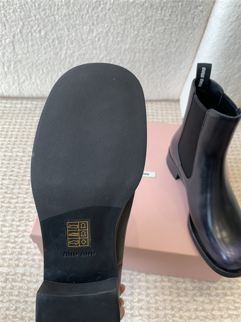 Miu Miu Flat Chelsea Boots
