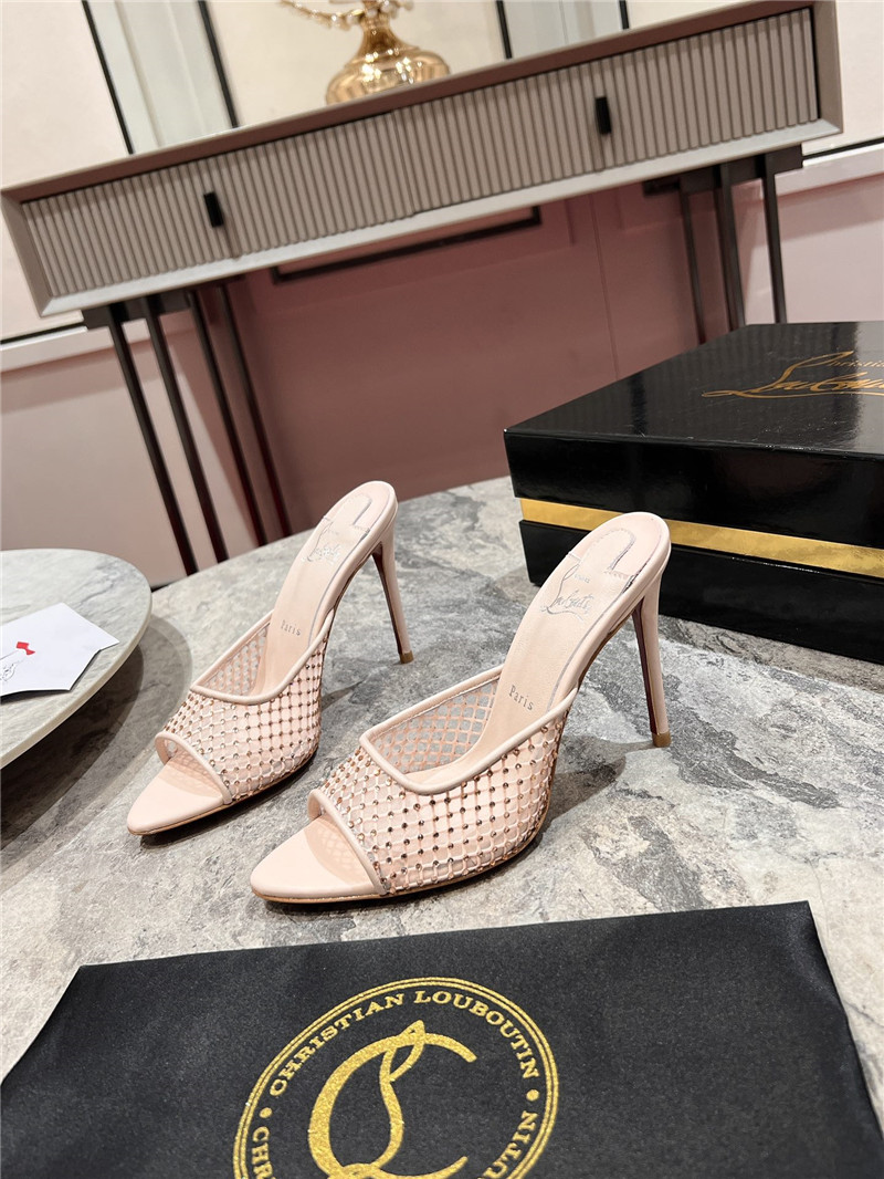 Chr1st1an louboutin leche apostropha mule mesh strass