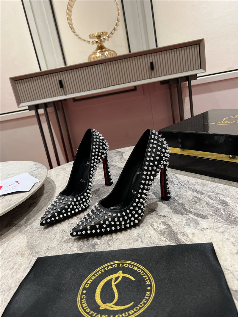 Chr1st1an louboutin spikes 100mm pumps black