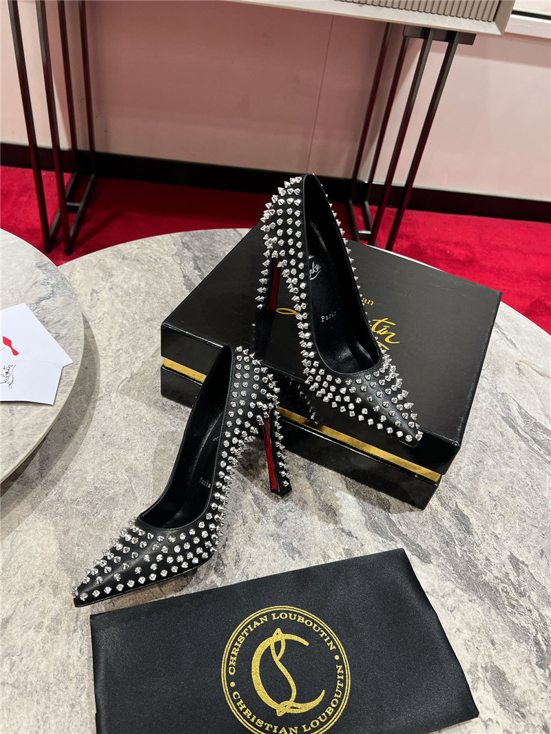 Chr1st1an louboutin spikes 100mm pumps black