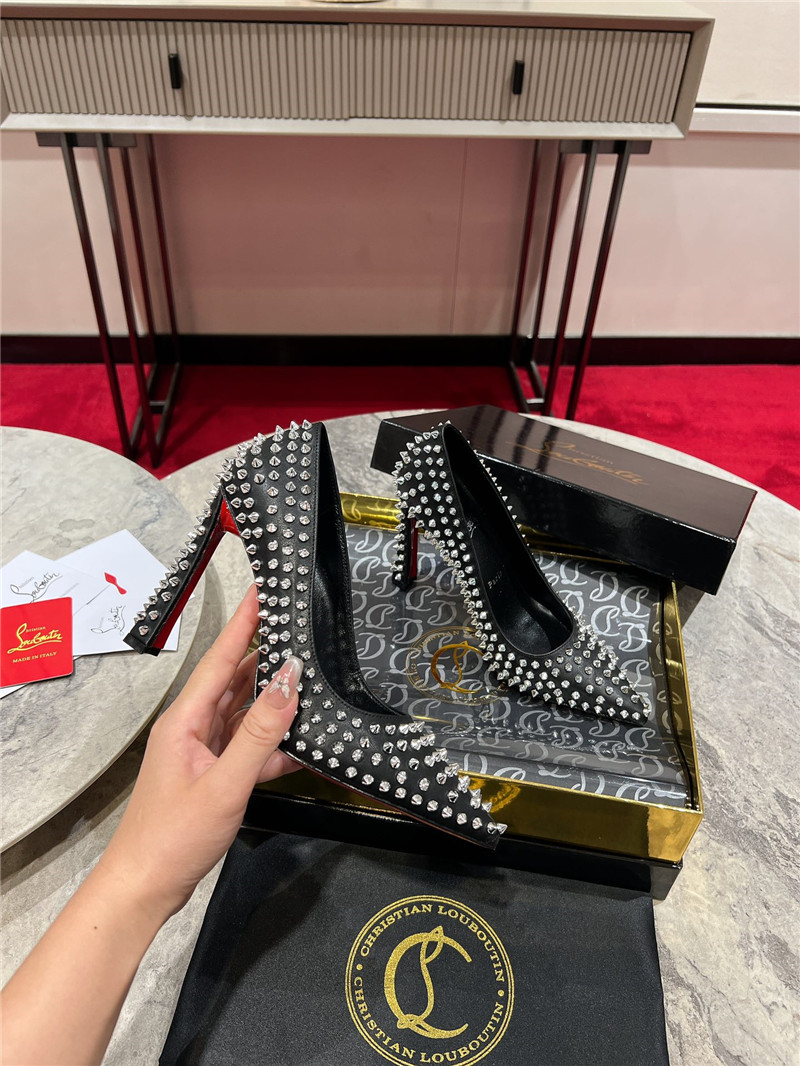 Chr1st1an louboutin spikes 100mm pumps black
