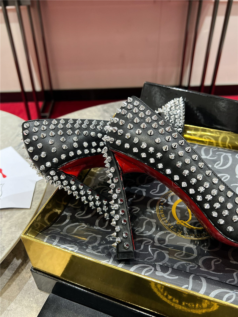 Chr1st1an louboutin spikes 100mm pumps black