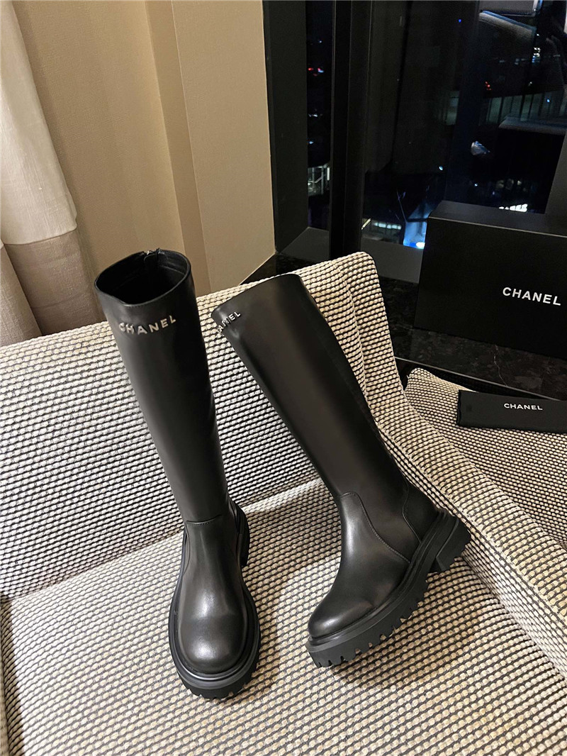 Ch**el women’s brown suede knee-high boots
