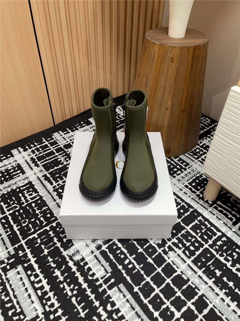 D10r stretch knit logo ankle boots