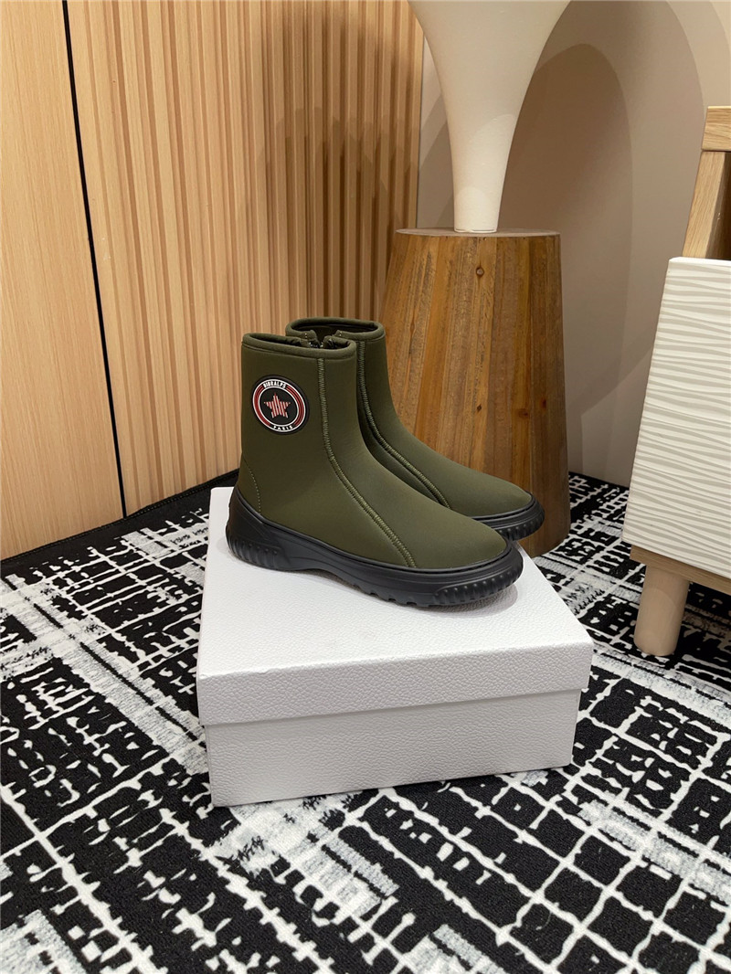 D10r stretch knit logo ankle boots