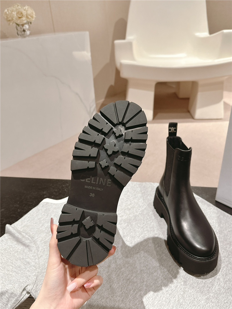 Ce1i*e leather platform chelsea boots