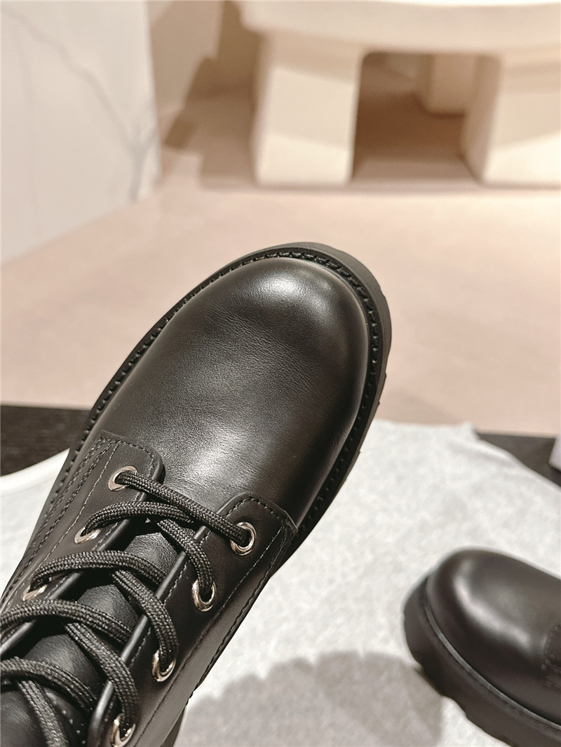 Ce1i*e bulky lace-up boots in calfskin
