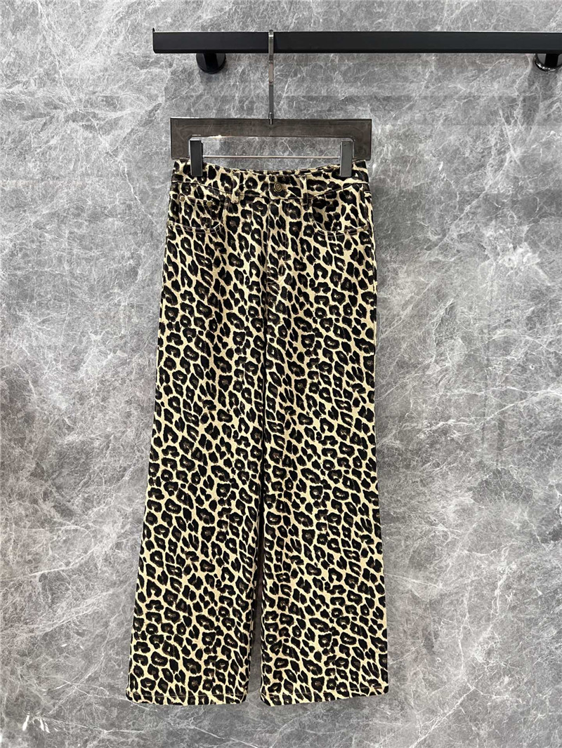 Y51 leopard print straight pants