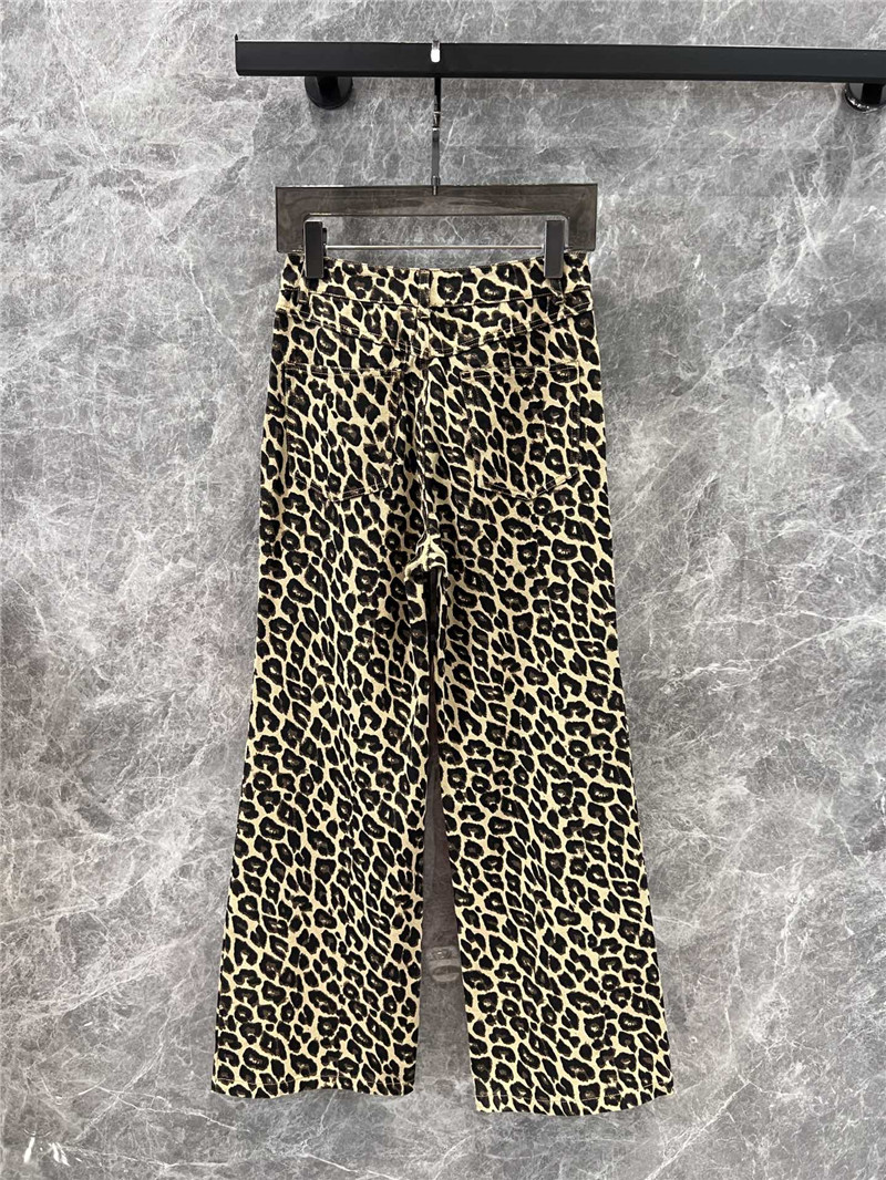 Y51 leopard print straight pants