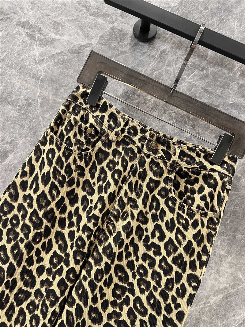 Y51 leopard print straight pants
