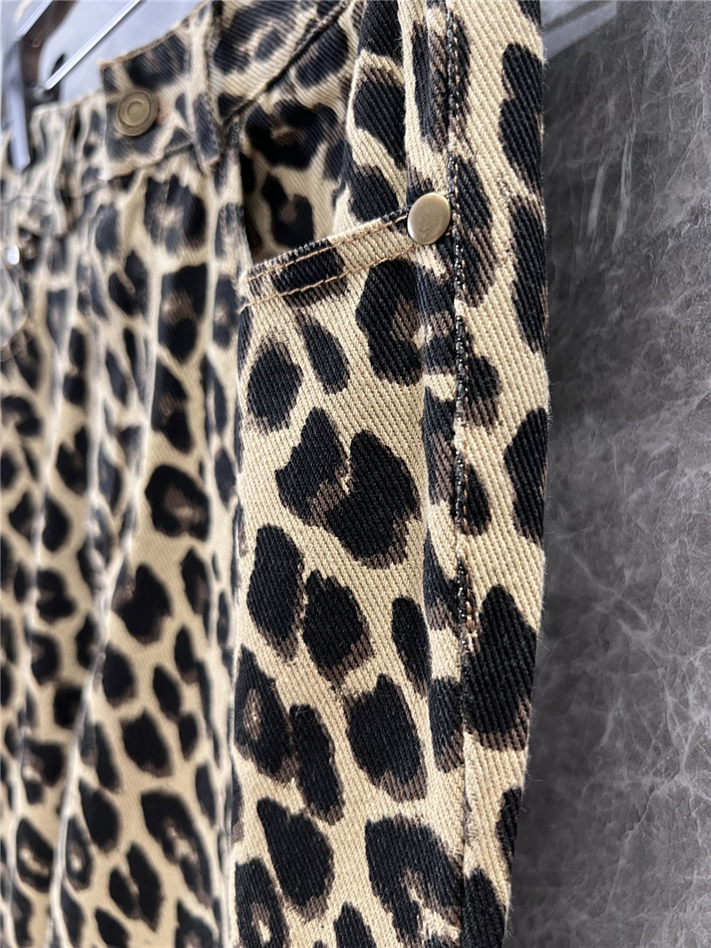 Y51 leopard print straight pants