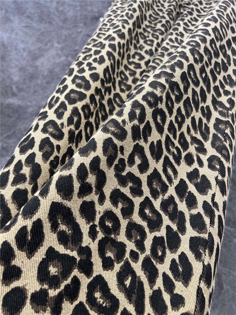 Y51 leopard print straight pants