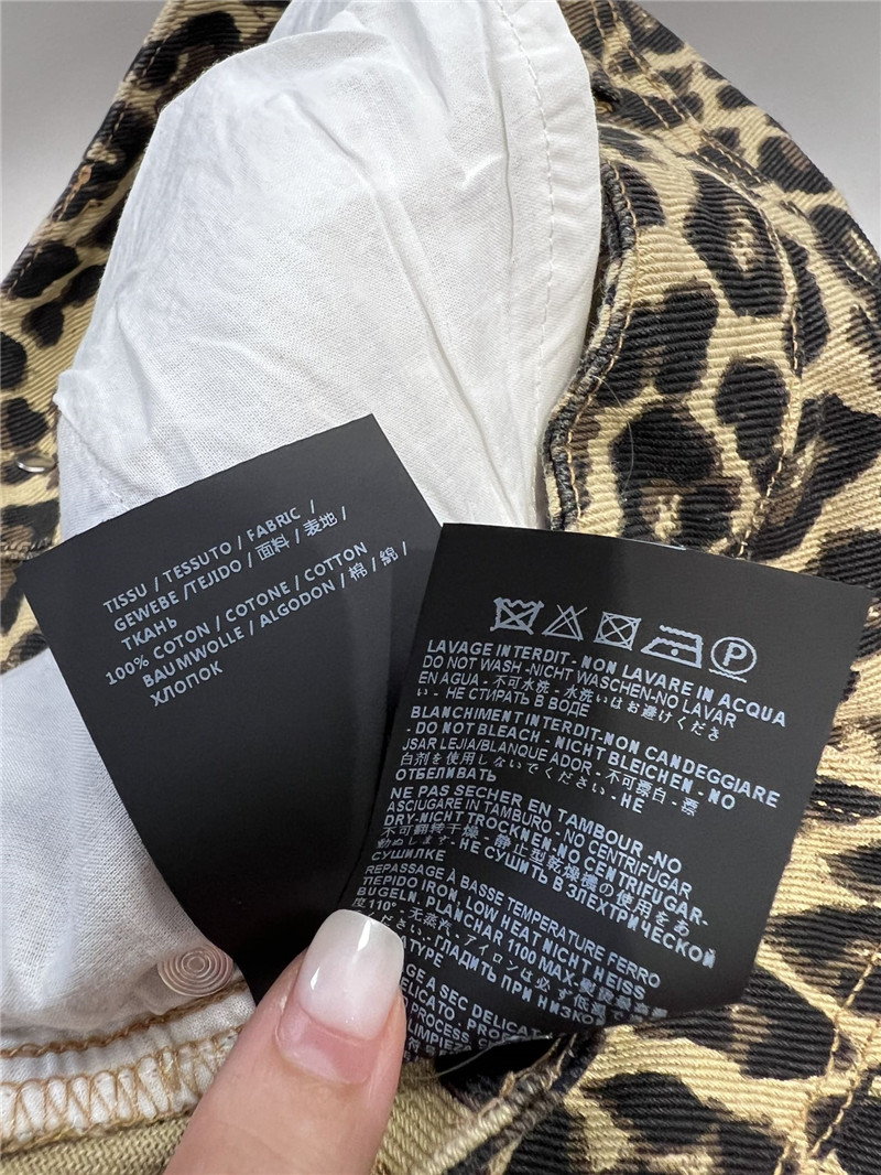 Y51 leopard print straight pants