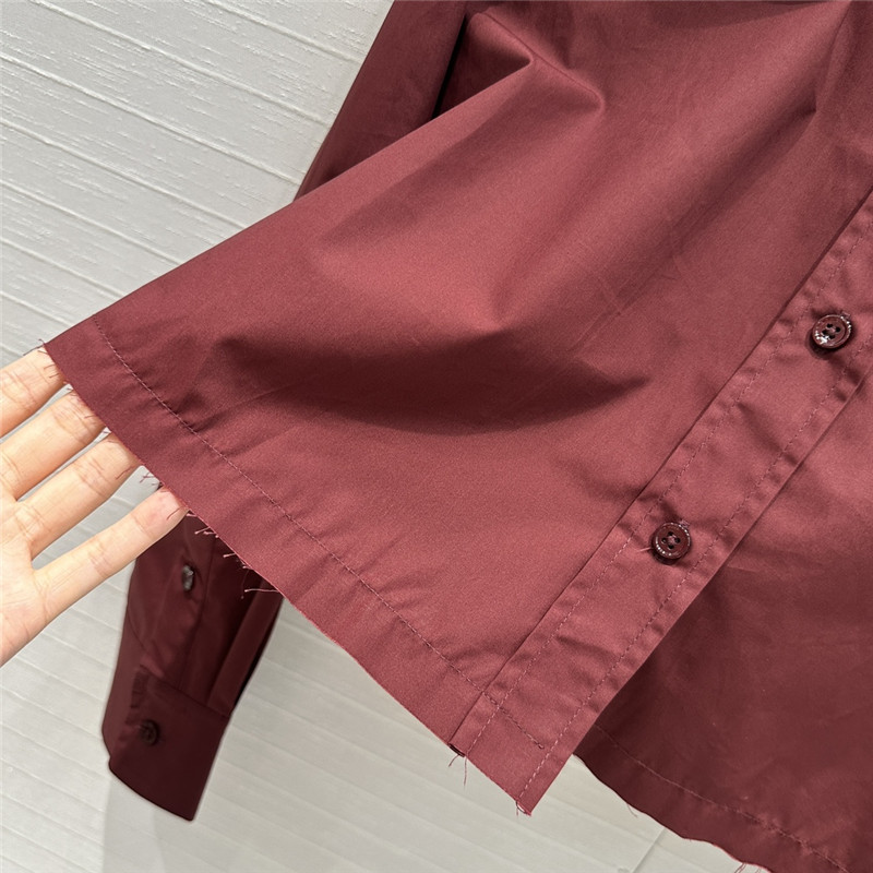 L0ew* embroidered cropped shirt