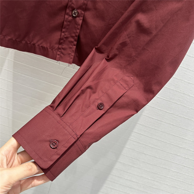 L0ew* embroidered cropped shirt