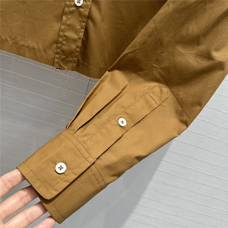 L0ew* embroidered cropped shirt