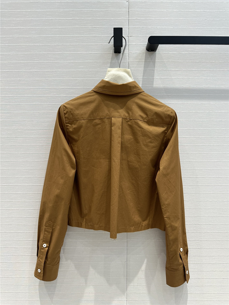 L0ew* embroidered cropped shirt